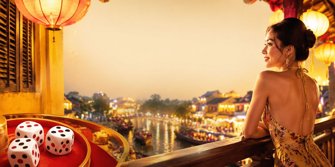 Người chơi tài xỉu tại chợ đêm Hội An trải nghiệm ứng dụng cá cược trên điện thoại Android